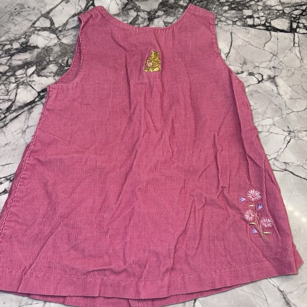 Vintage Disney Store 12-18 Months Pink Corduroy Jumper Dress